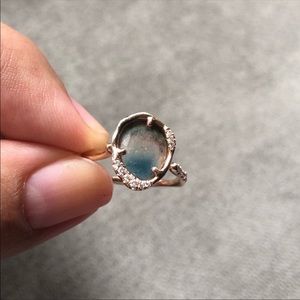 Sirciam Sepharine Ring Tourmaline Size 7 Rose Gold